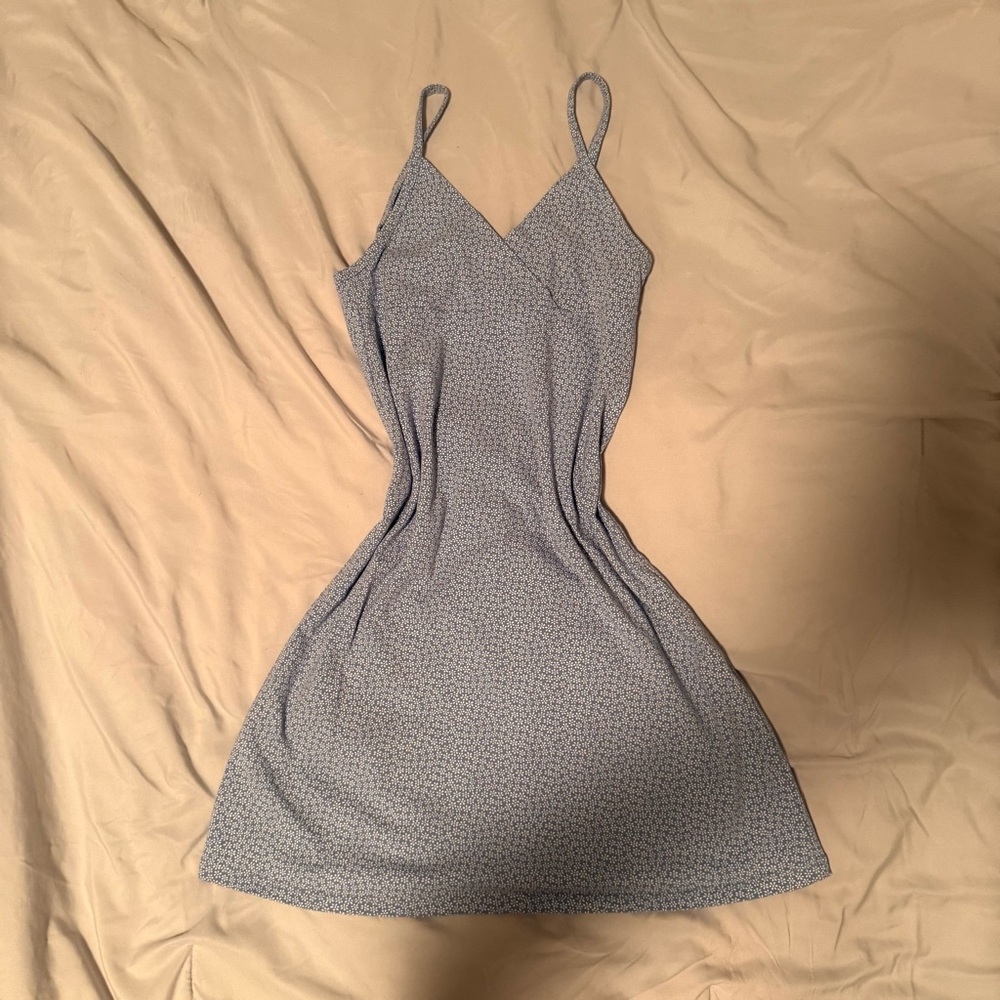 Brandy Melville Elegant Blue Spaghetti Strap Dress